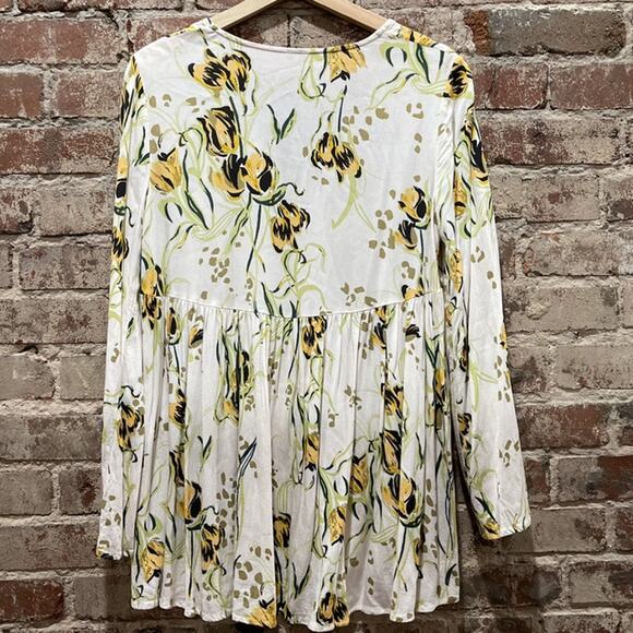 Free People Boho Bella Floral Print Bell Sleeve Tunic Top Size XS - Picture 8 of 8